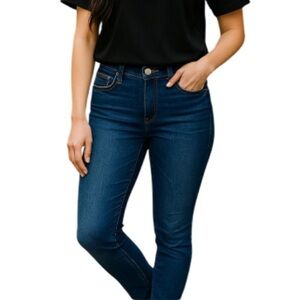 Garage Retro High Waist Jegging Jeans Blue dark Wash Stretch Size 11